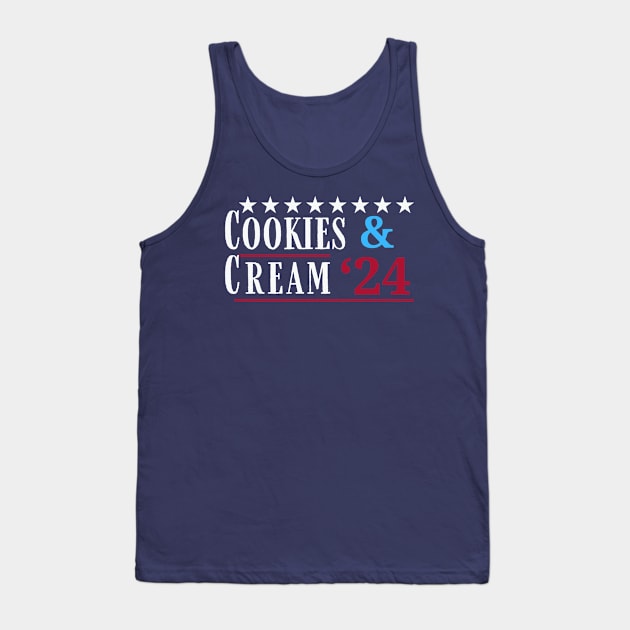 Cookies and Cream 2024 Funny Presidential Election Tank Top by Mind Your Tee